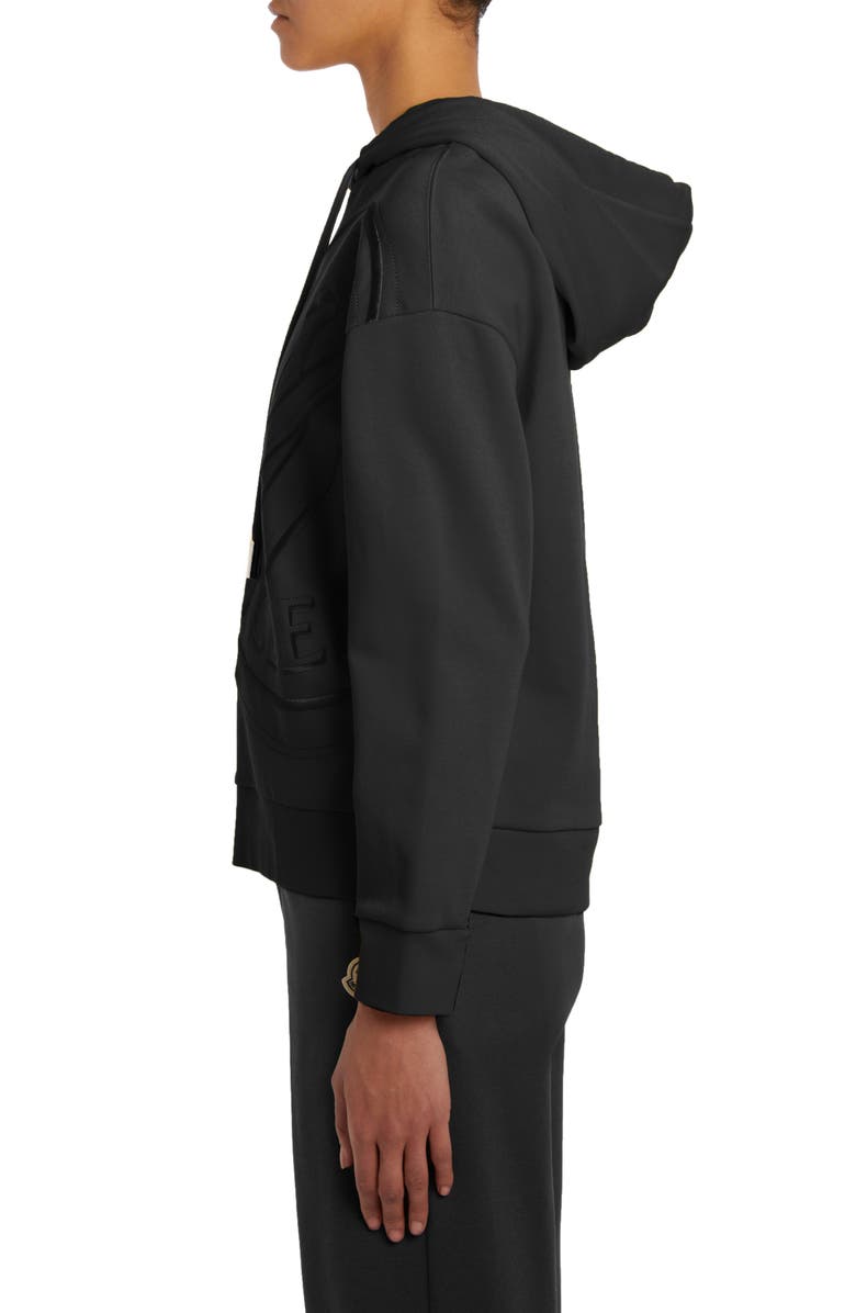 Moncler Oversize Embroidered Logo Hoodie, Alternate, color, 