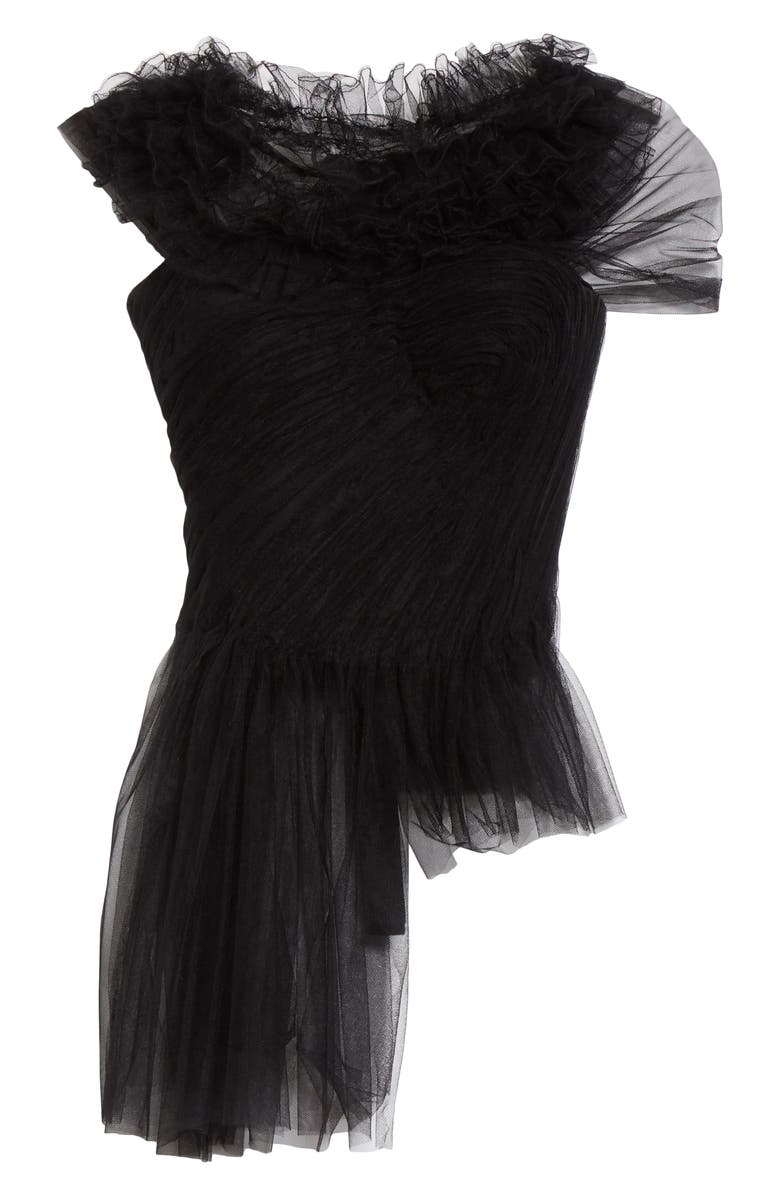 Jason Wu Collection Illusion Tulle Asymmetrical Top, Alternate, color,
