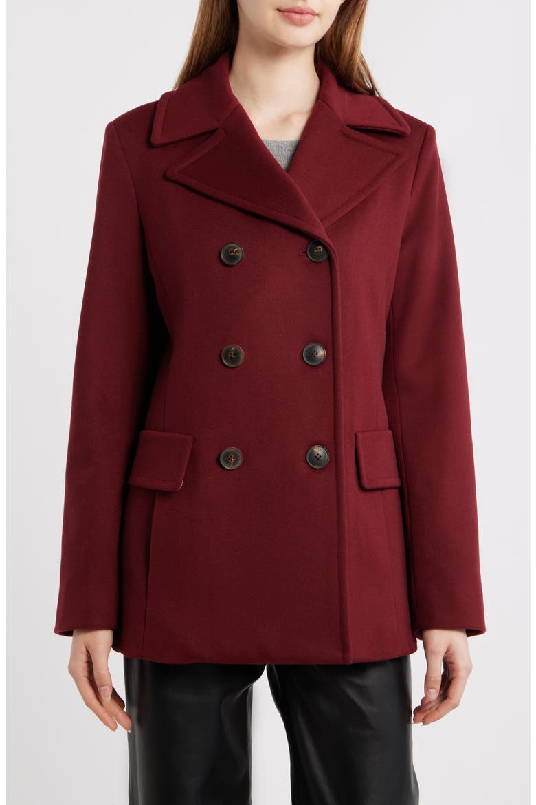 Ali Wool Peacoat (Nordstrom Exclusive), Main, color, MERLOT