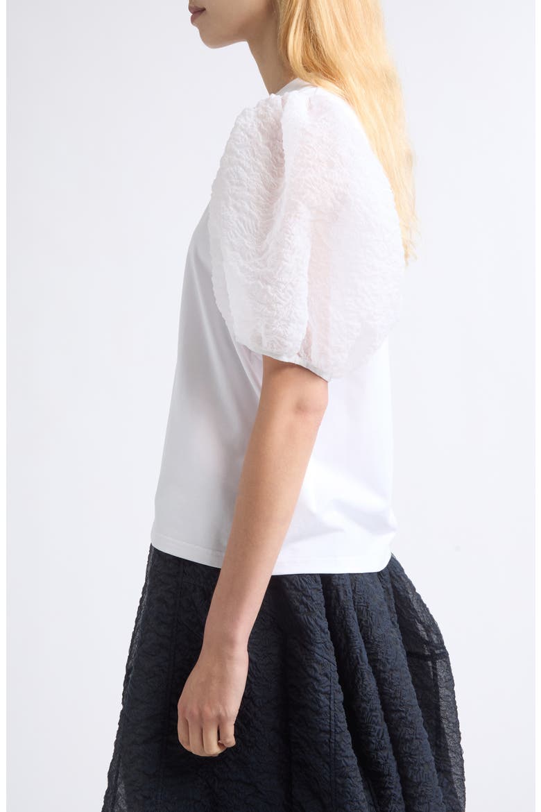 Cbben Puff Sleeve T-Shirt, Alternate, color, WHITE