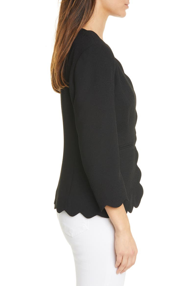 Furna Scalloped Jacket, Alternate, color, BLACK
