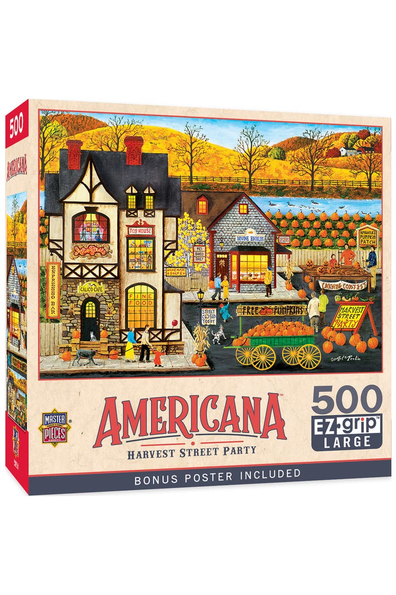 Harvest Street Party 500 Piece Puzzle, Main, color, Multicolor