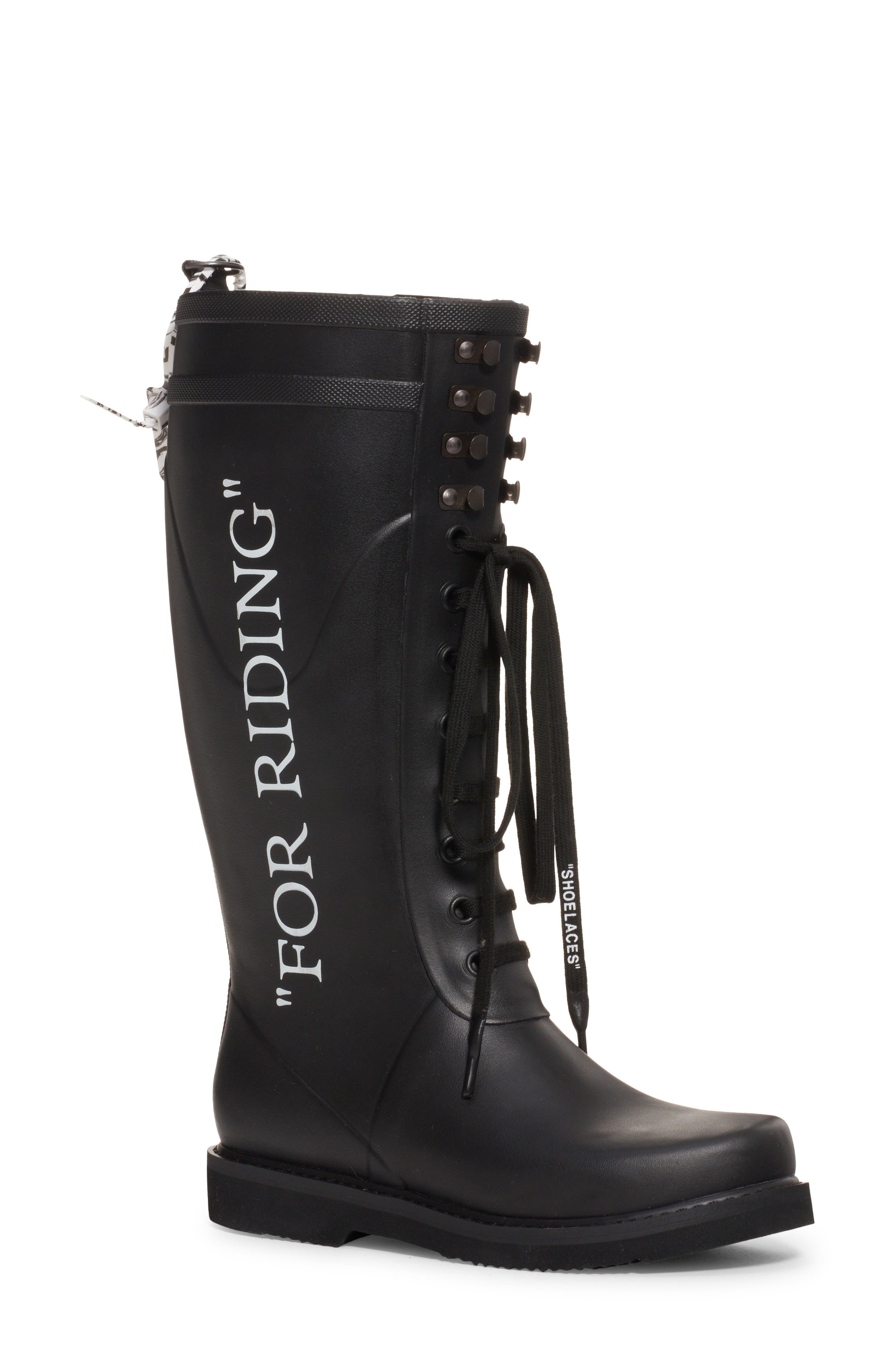 Off-White For Riding Tall Rain Boot, Main, color, 