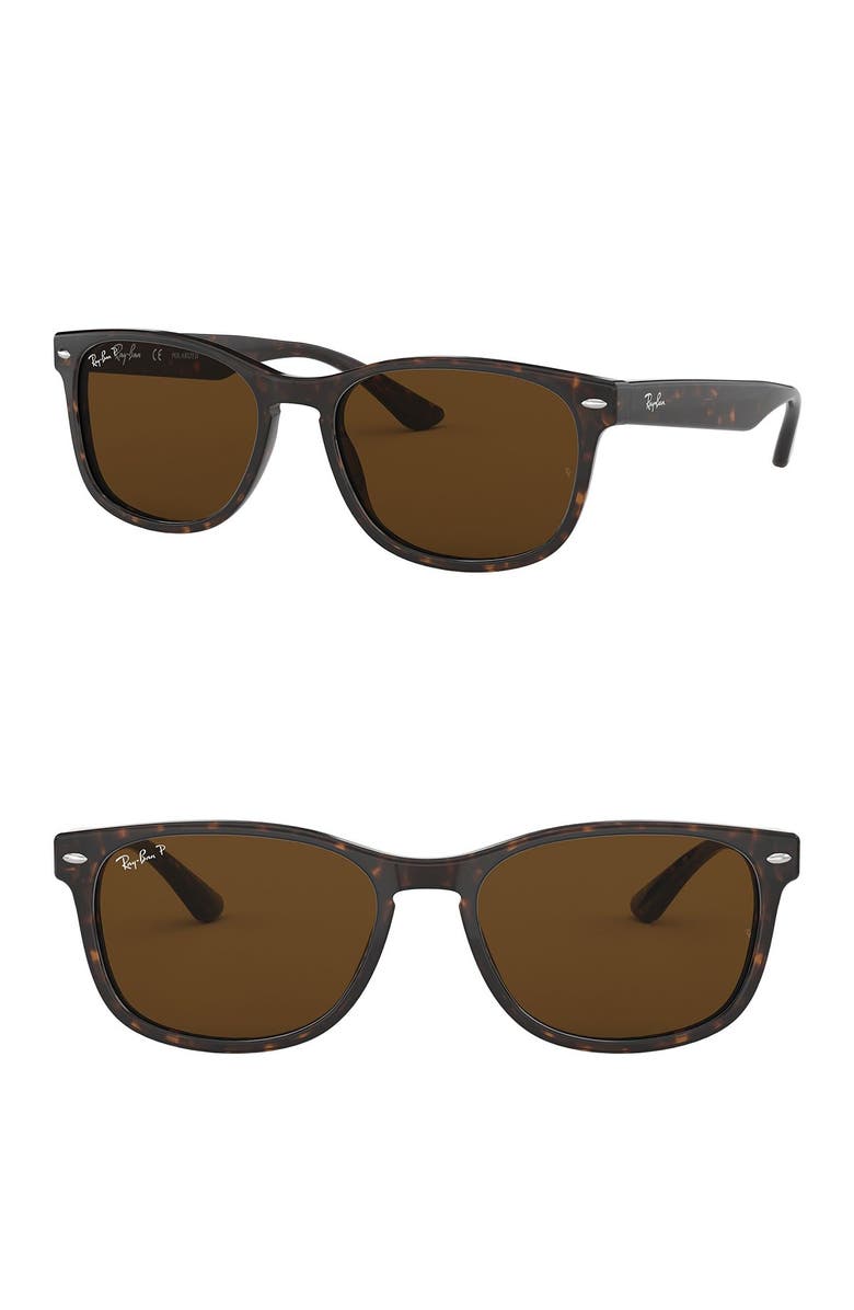 Ray-Ban 57mm Polarized Square Sunglasses, Main, color, 