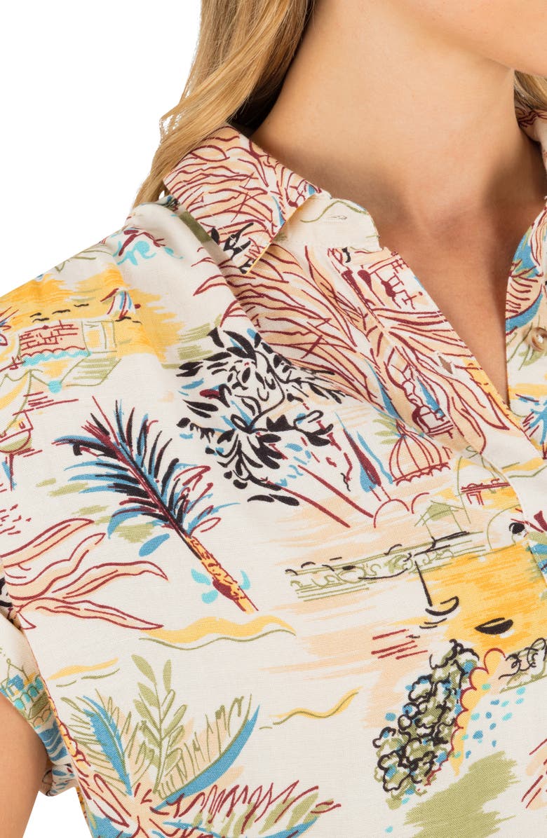 Hurley Safari Scenic Print Button-Up Shirt, Alternate, color, 