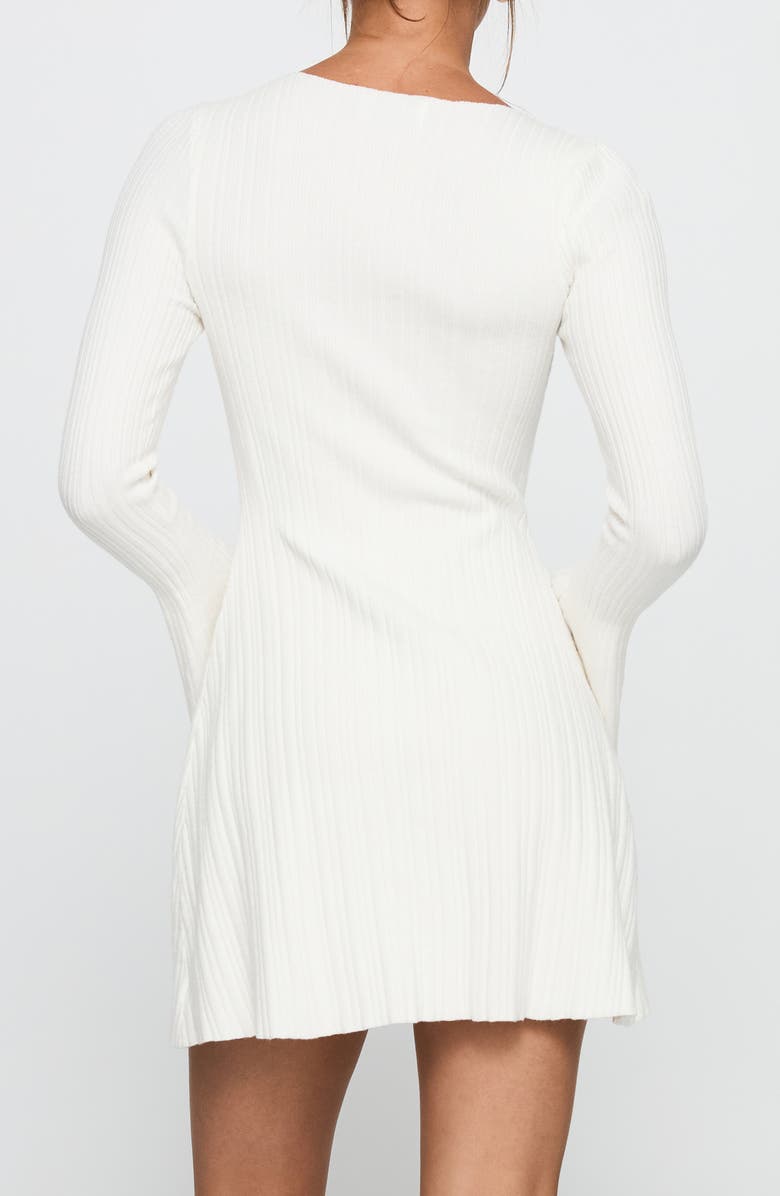 Princess Polly Terraces Long Sleeve Minidress, Alternate, color, White