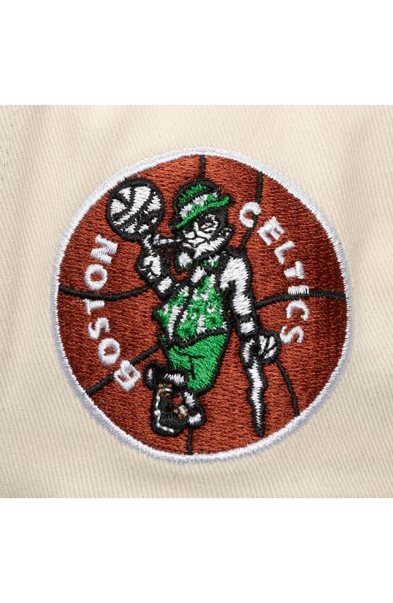 Mitchell & Ness Men's Mitchell & Ness Cream/Kelly Green Boston Celtics Soul Festival Staggered Zag Pro Pinch Snapback Hat, Alternate, color, Cream