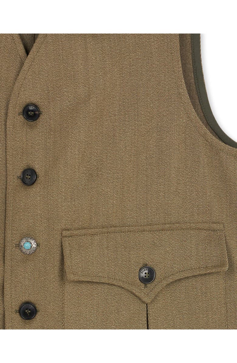 Fortela Donald Twill Cotton Gilet, Alternate, color, Green