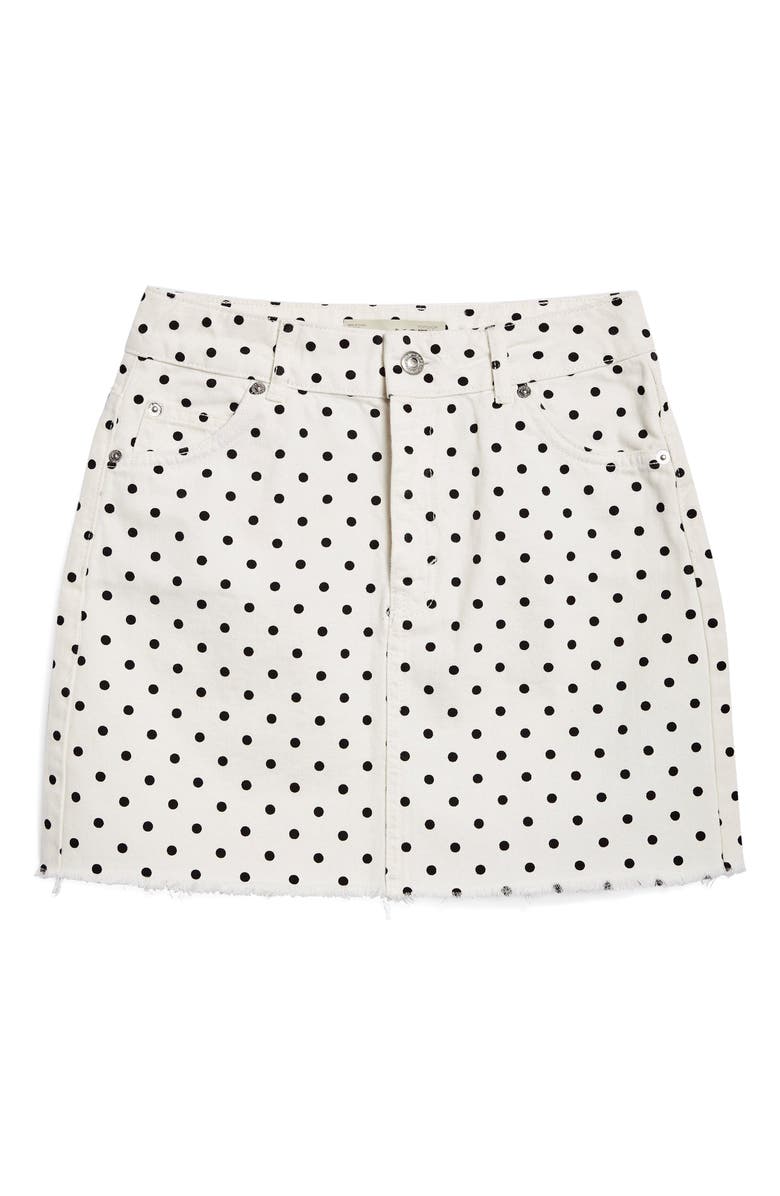 Topshop MOTO High Waist Denim Skirt, Alternate, color, 
