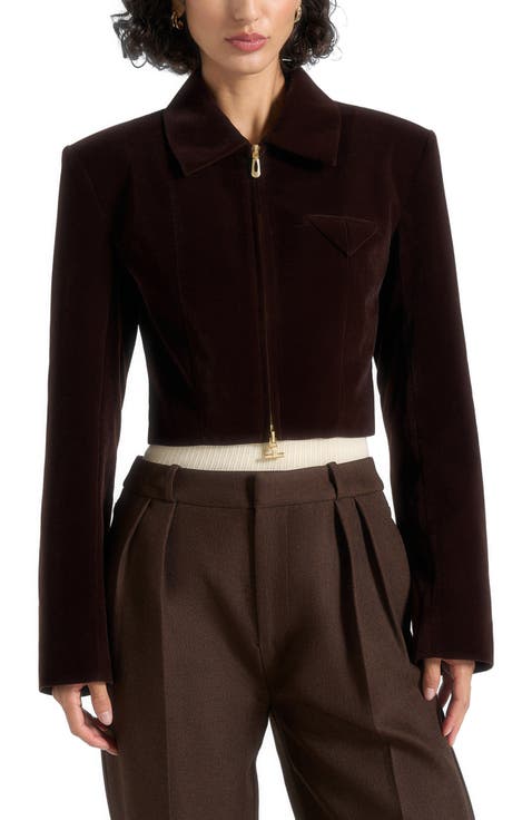 Adina Velvet Cropped Jacket