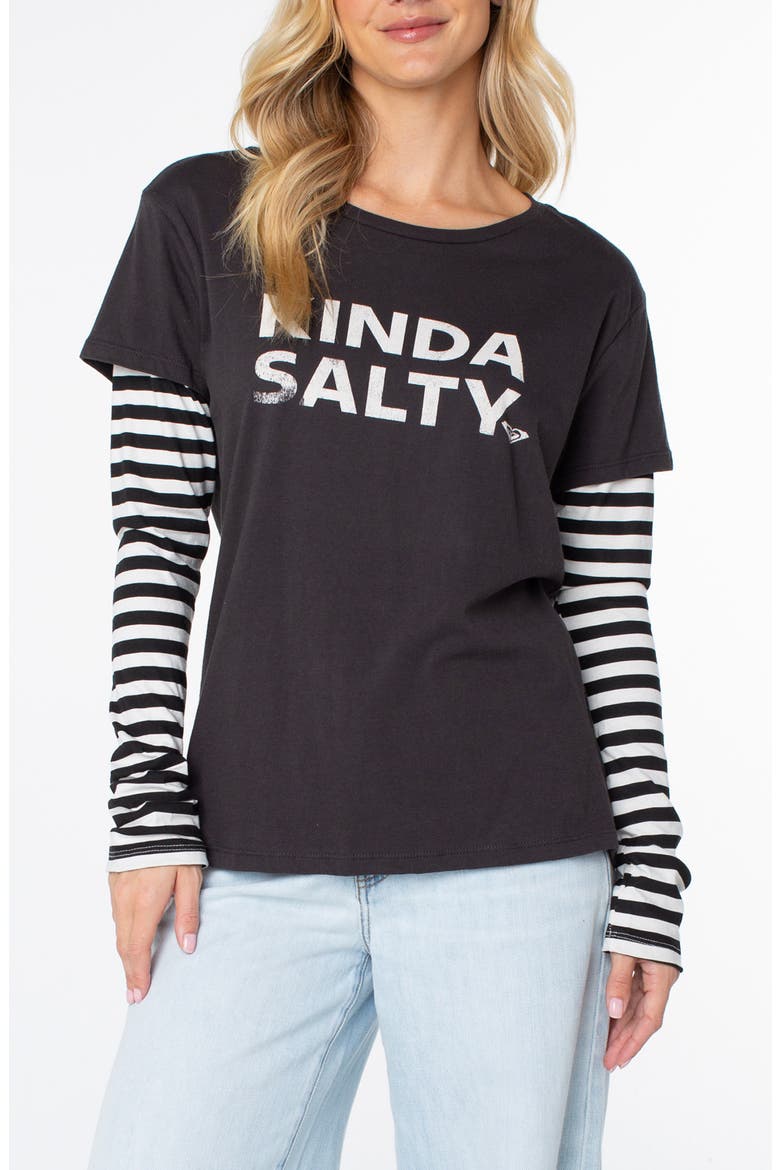 Kinda Salty Two-Fer T-Shirt, Main, color, PHANTOM