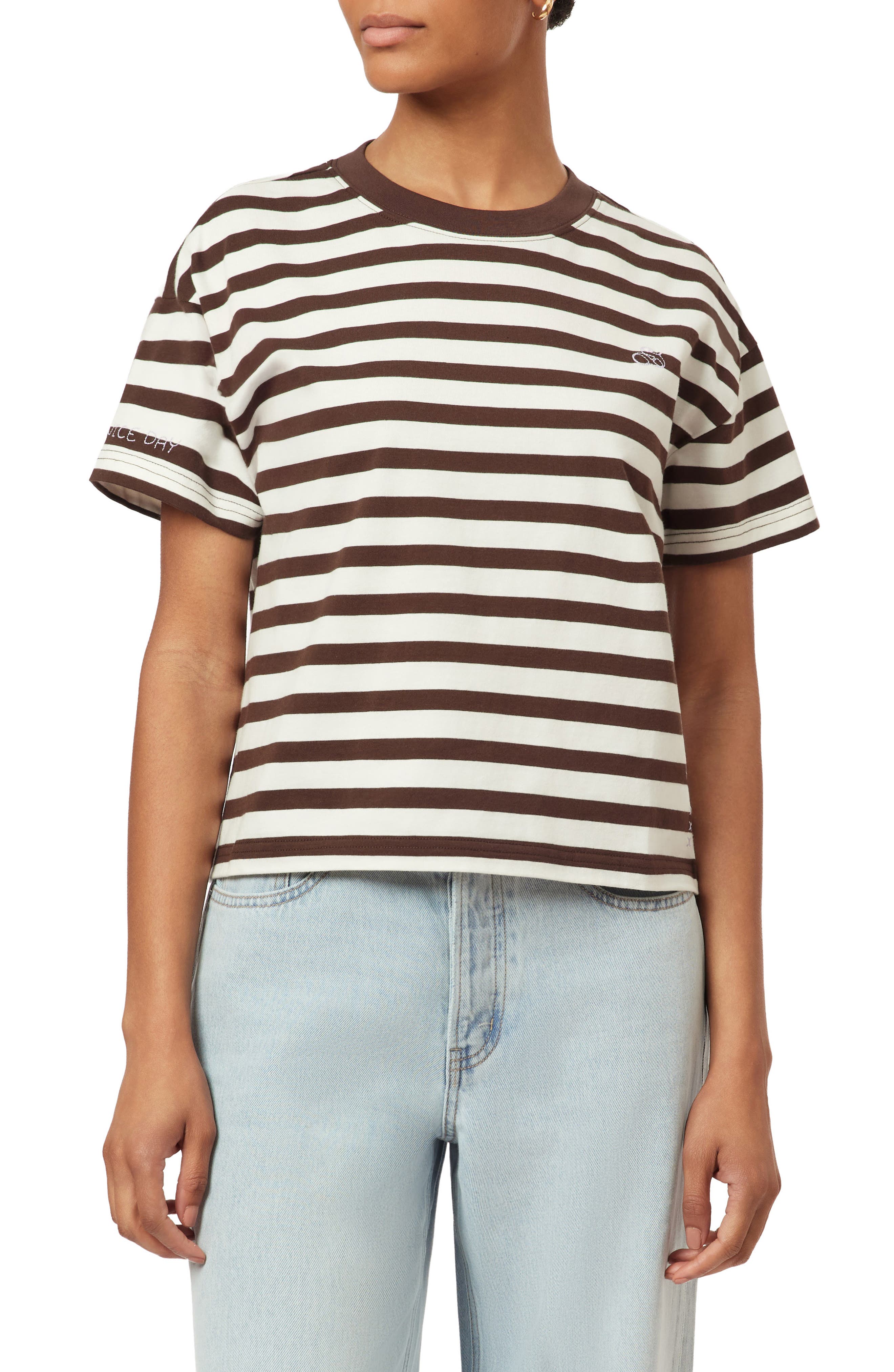 Scotch & Soda Boxy Yarn Dye Stripe T-Shirt