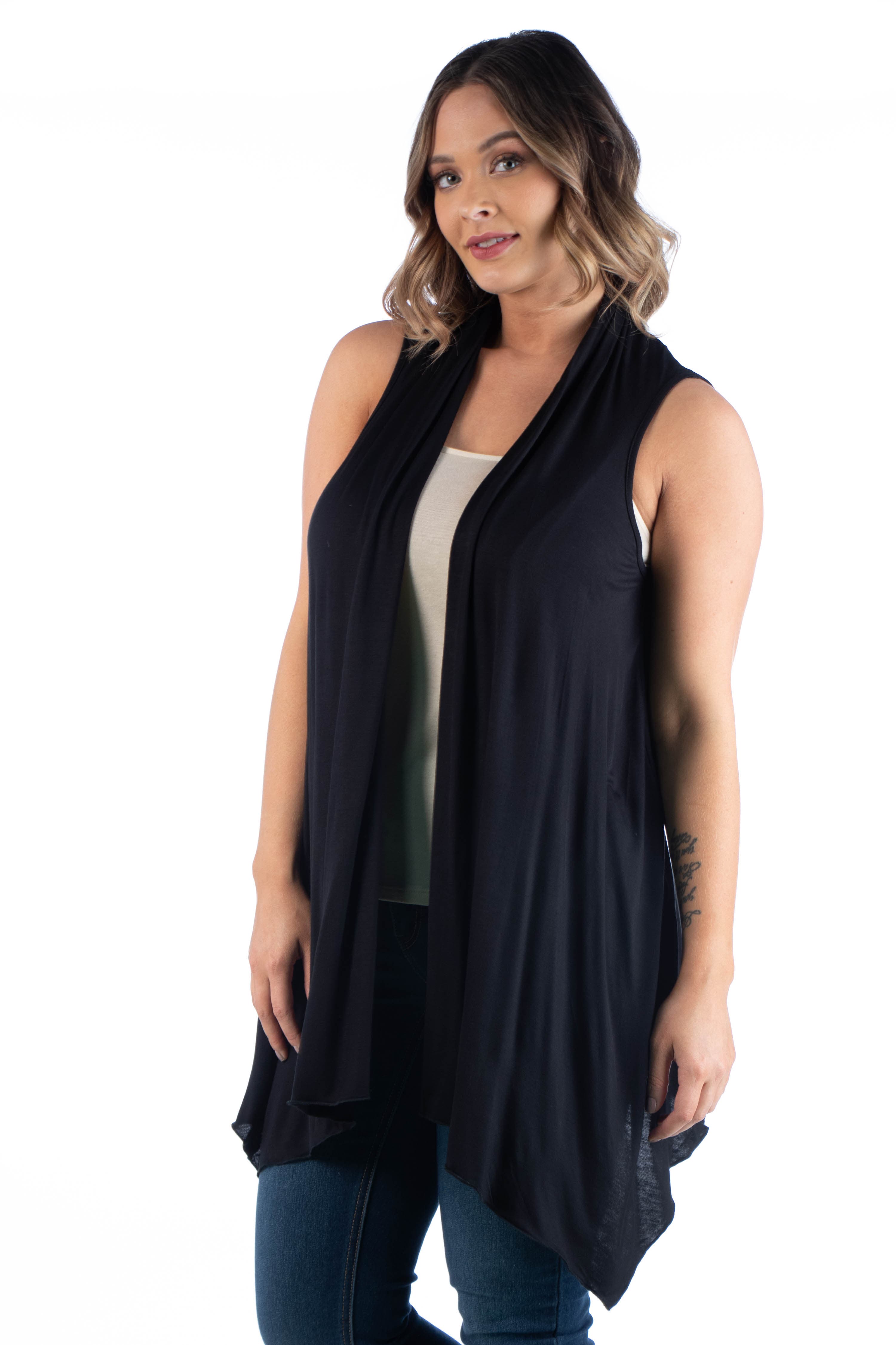 Plus Size Asymmetric Open Front Cardigan - image 2