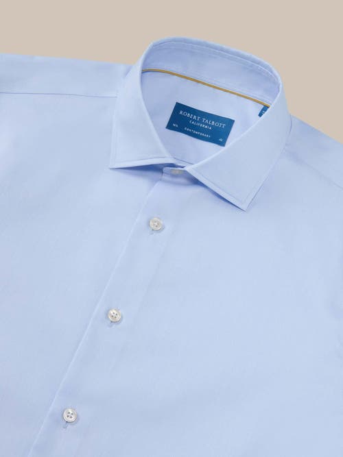 Robert Talbott Reynolds Light Weight Poplin Shirt In Light Blue
