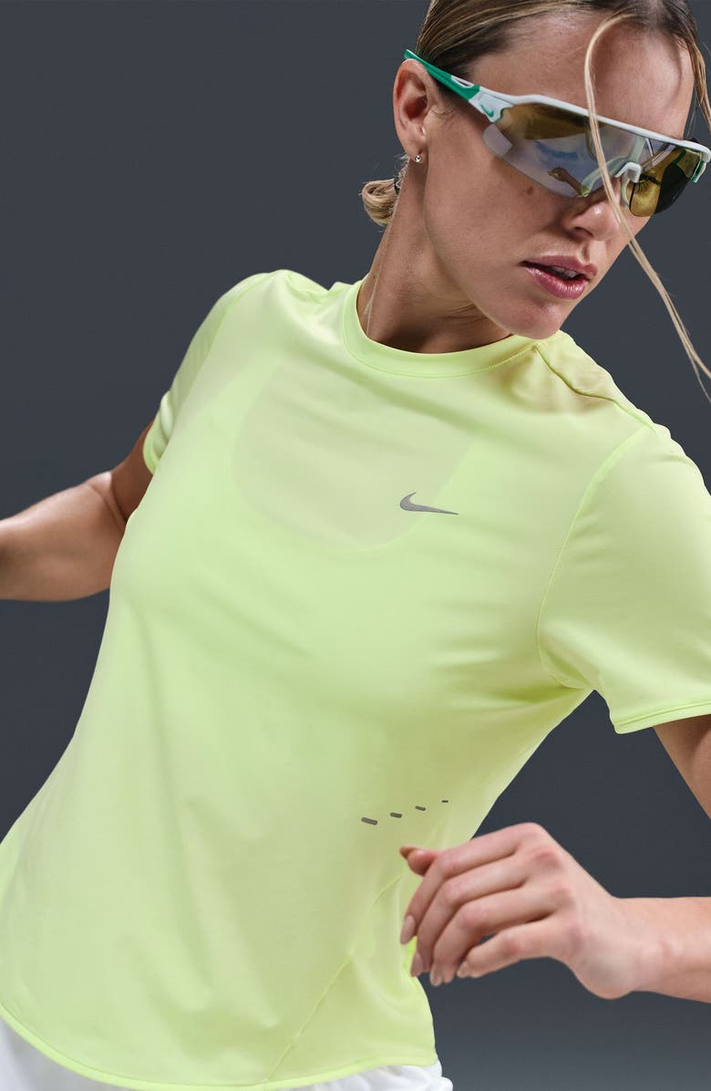 Nike Swift Dri-FIT Short Sleeve Running Top, Alternate, color, Barely Volt