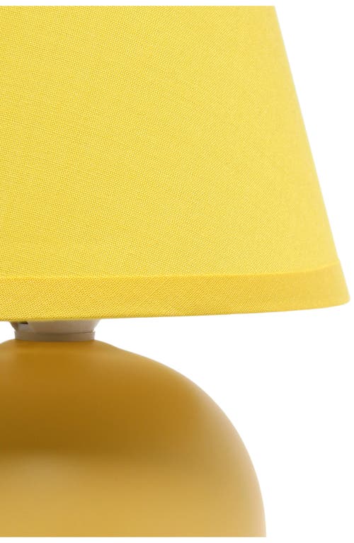 Lalia Home Creekwood Home Nauru 8.66 Traditional Petite Ceramic Orb Base Bedside Table Desk Lamp In Yellow
