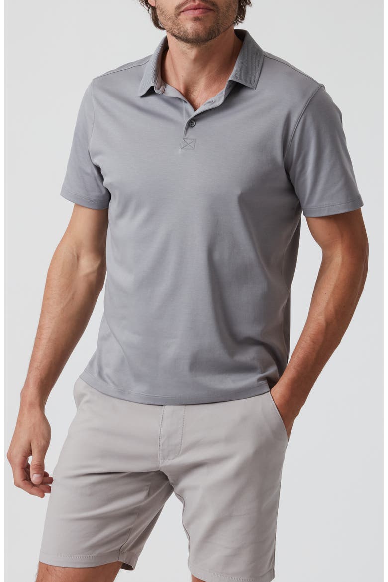 Pima Cotton Polo, Main, color, MONUMENT GREY
