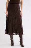 DR2 by Daniel Rainn Knit Lace Midi Skirt