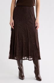DR2 by Daniel Rainn Knit Lace Midi Skirt