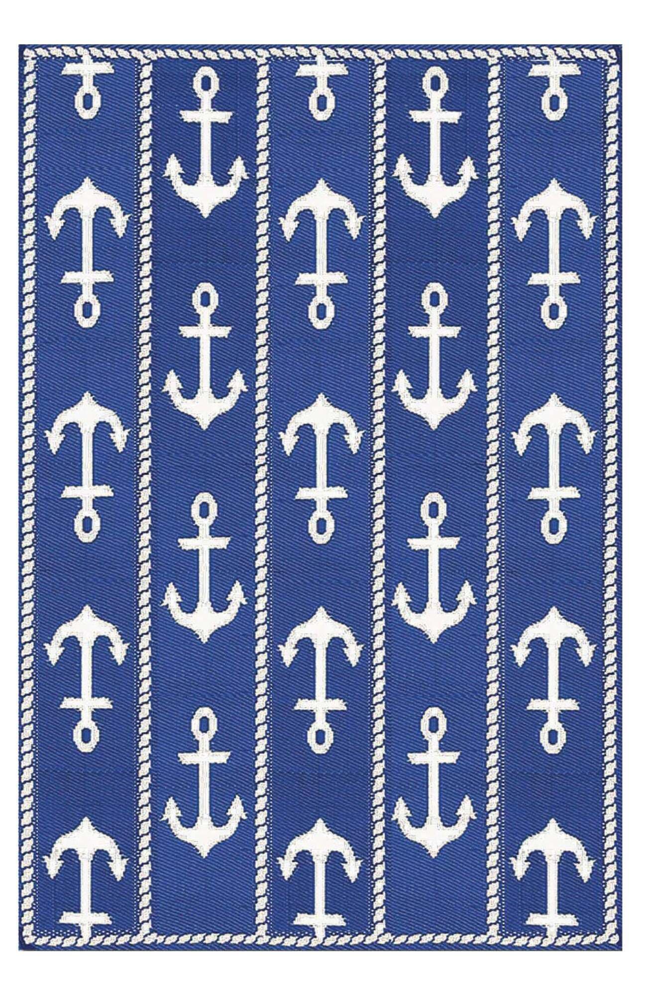selected blue and white
