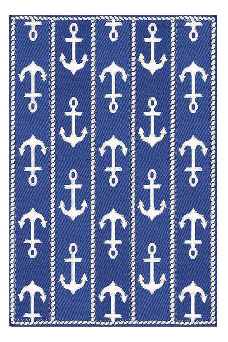 Anchor Blue & White, Main, color, blue and white
