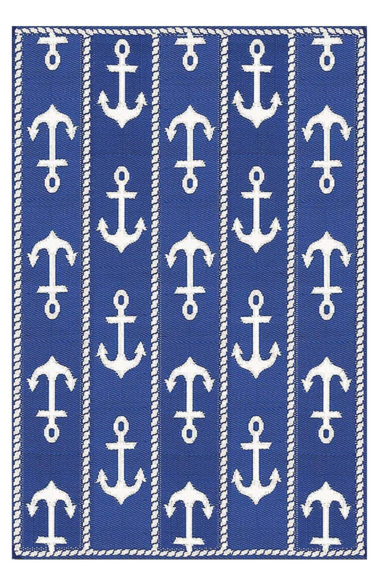 Mad Mats Anchor Blue & White, Main, color, Blue And White