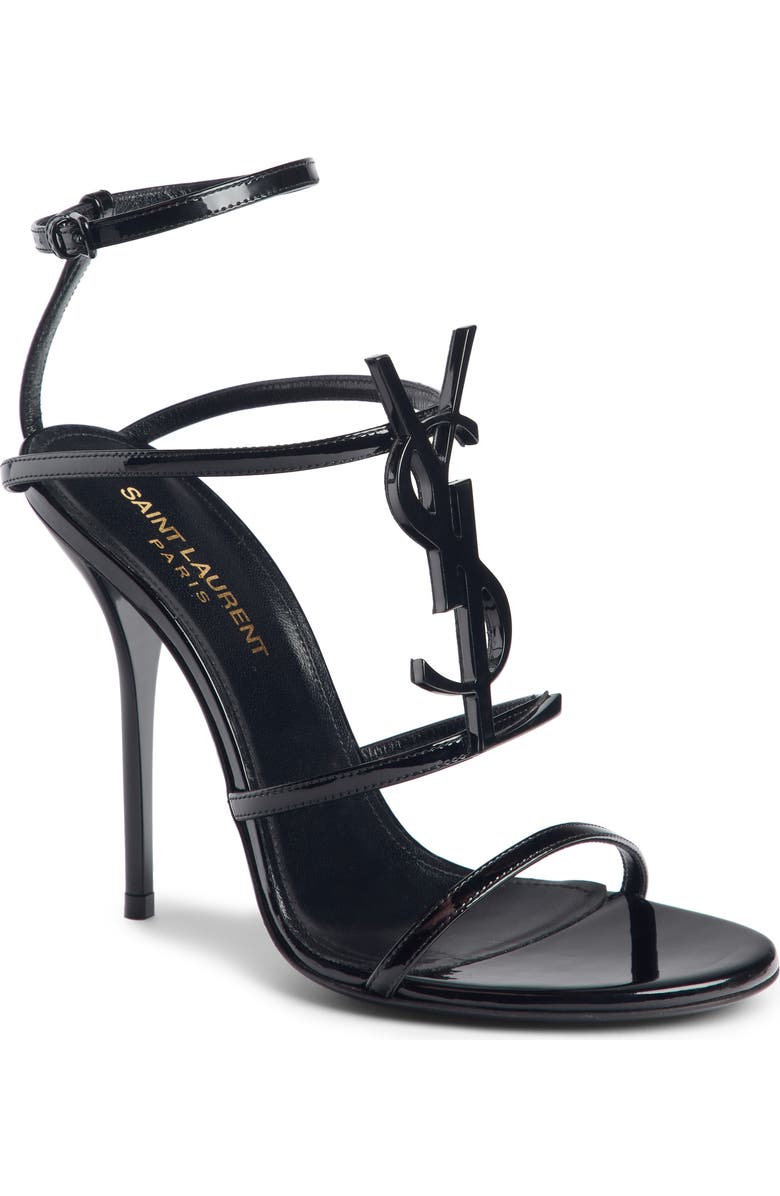 Saint Laurent Cassandra YSL Strappy Sandal, Main, color,