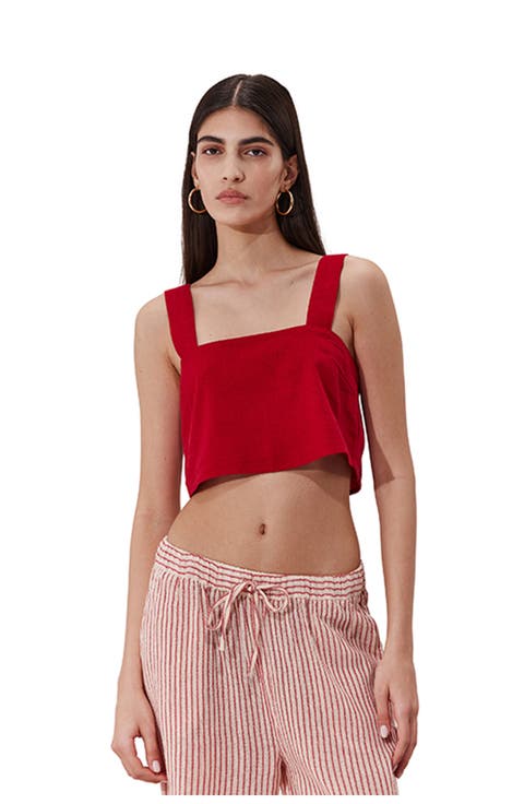 Terra Square Neck Crop Top Cover-Up