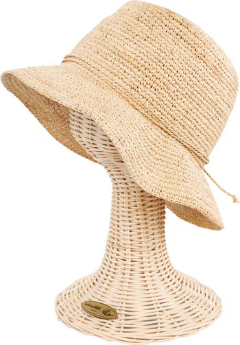 帽子 RAFFIA BUCKET HAT Daisie Rollable Raffia Bucket Hat - Toffee | rag & bone