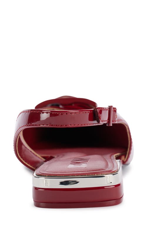 Dkny Clemma Pointed Toe Slingback Flat In Ruby Red