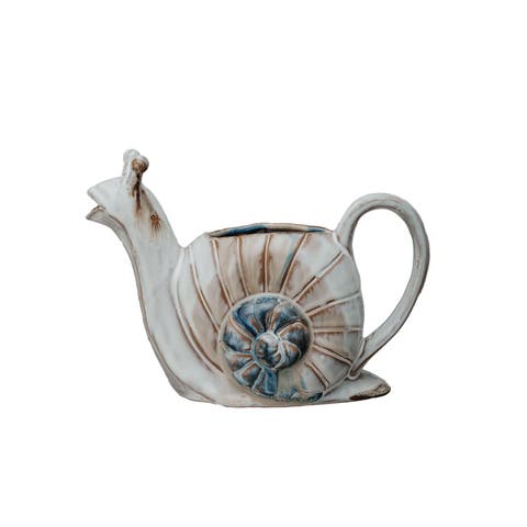 Snail Shaped Stoneware Watering Can