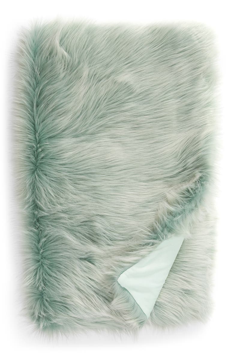 NORDSTROM AT HOME Faux Fur Throw, Main, color, 