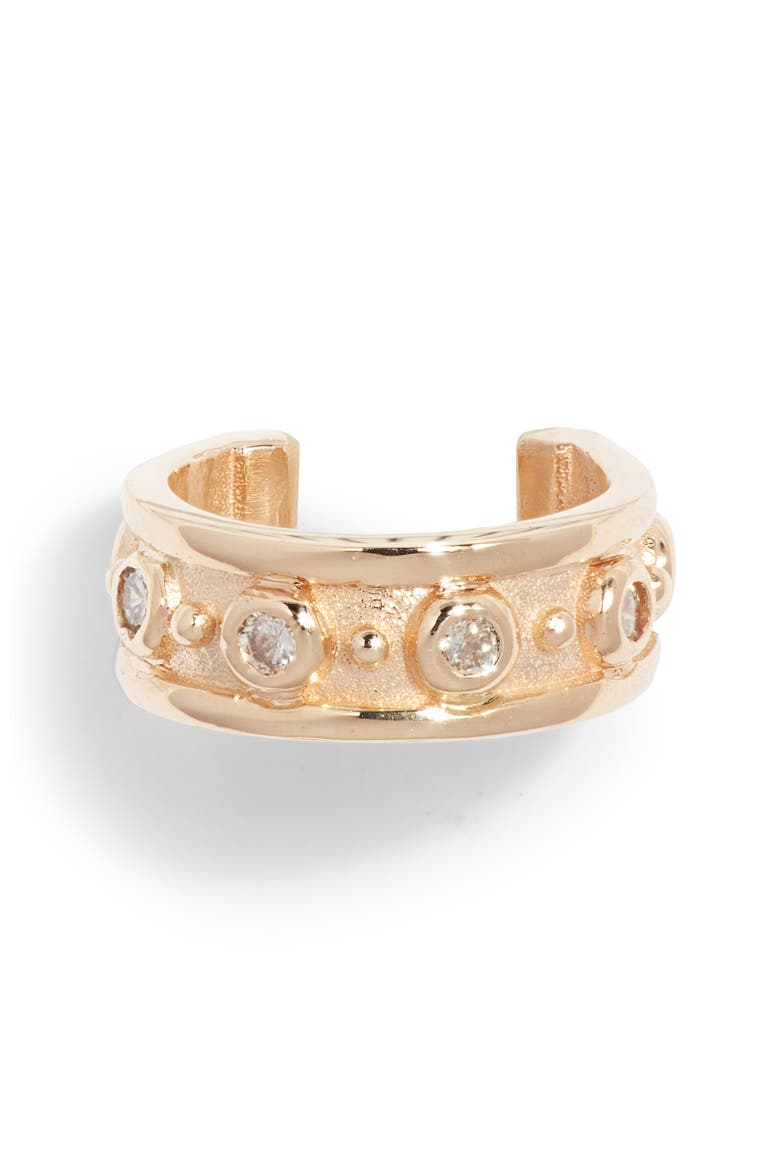 Dew Drop Marine Single Ear Cuff, Main, color, DIAMOND