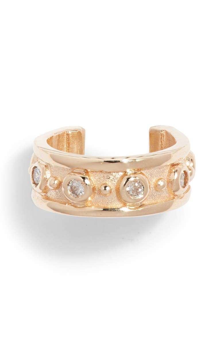 Anzie Dew Drop Marine Single Ear Cuff, Main, color, Diamond