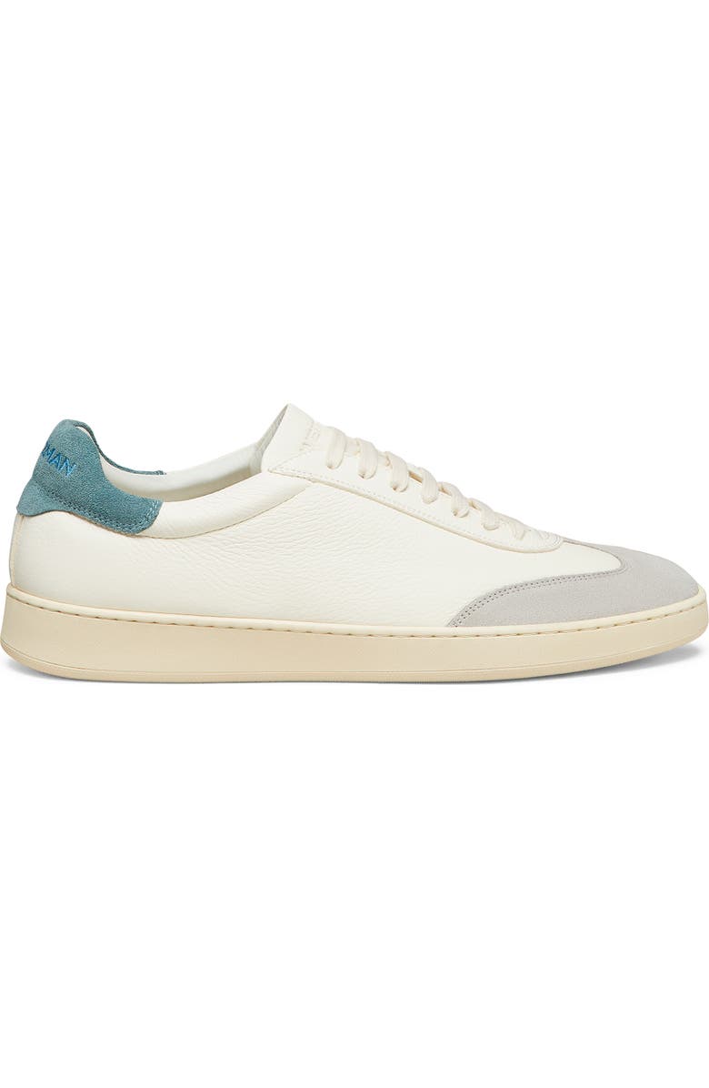Stuart Weitzman Banner Sneaker, Alternate, color, White Bianco/ Oatmeal/ Blue