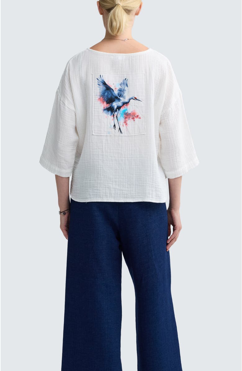 LUUKAA Viola Solid Muslin Blouse, Alternate, color, Ecru