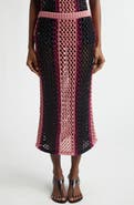 Diotima Stripe Spice Embellished Sweater Skirt