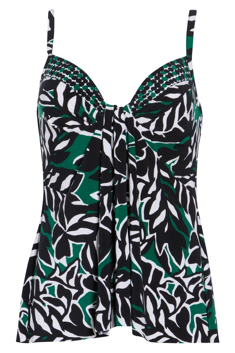 Palma Verde Marina Tankini Bikini Top, Alternate, color, BLACK MULTI