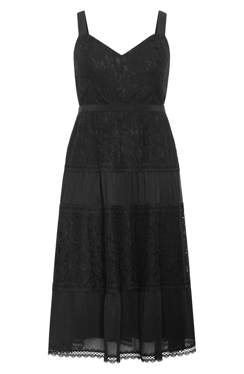 City Chic Rosalyn Sleeveless Lace Maxi Dress, Alternate, color, 