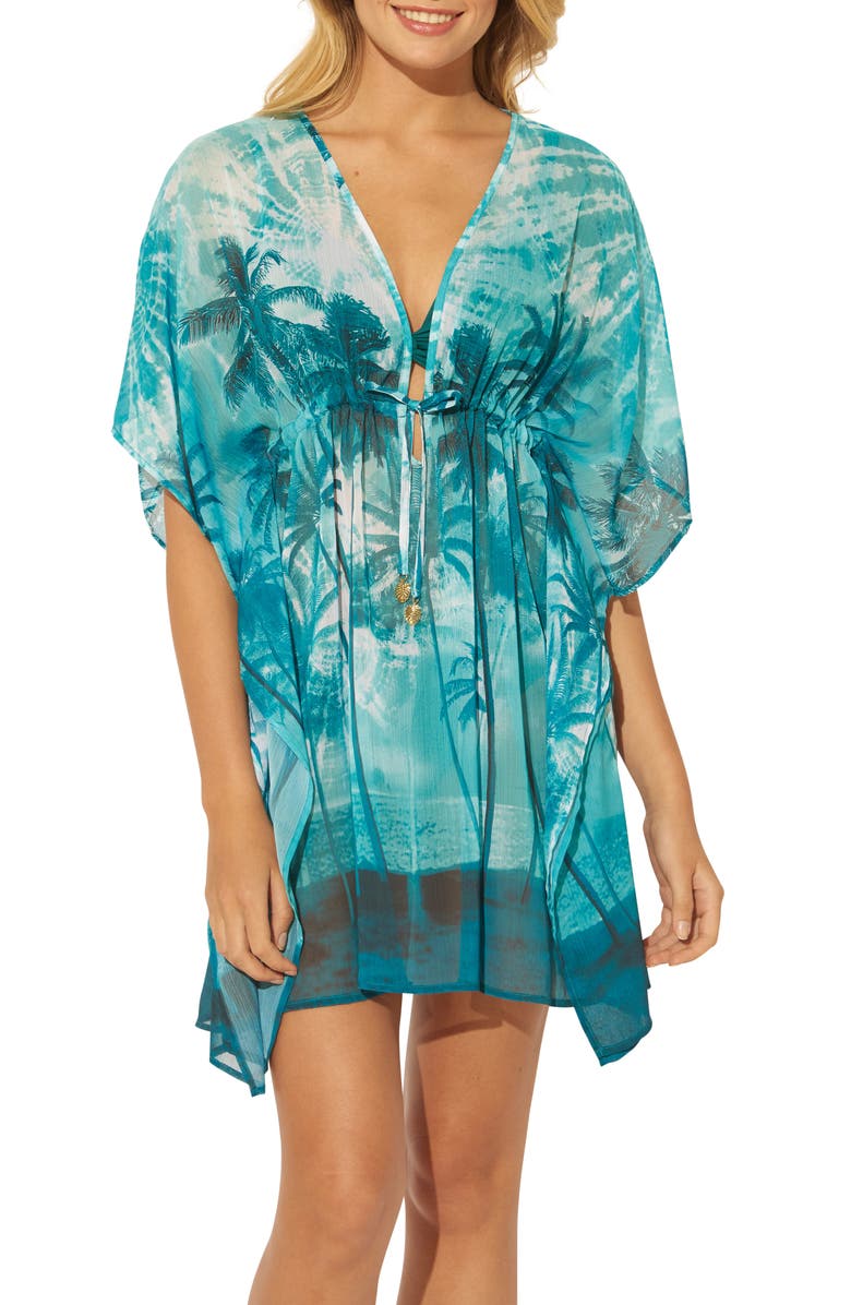 BLEU by Rod Beattie Cover-Up Caftan, Main, color, 