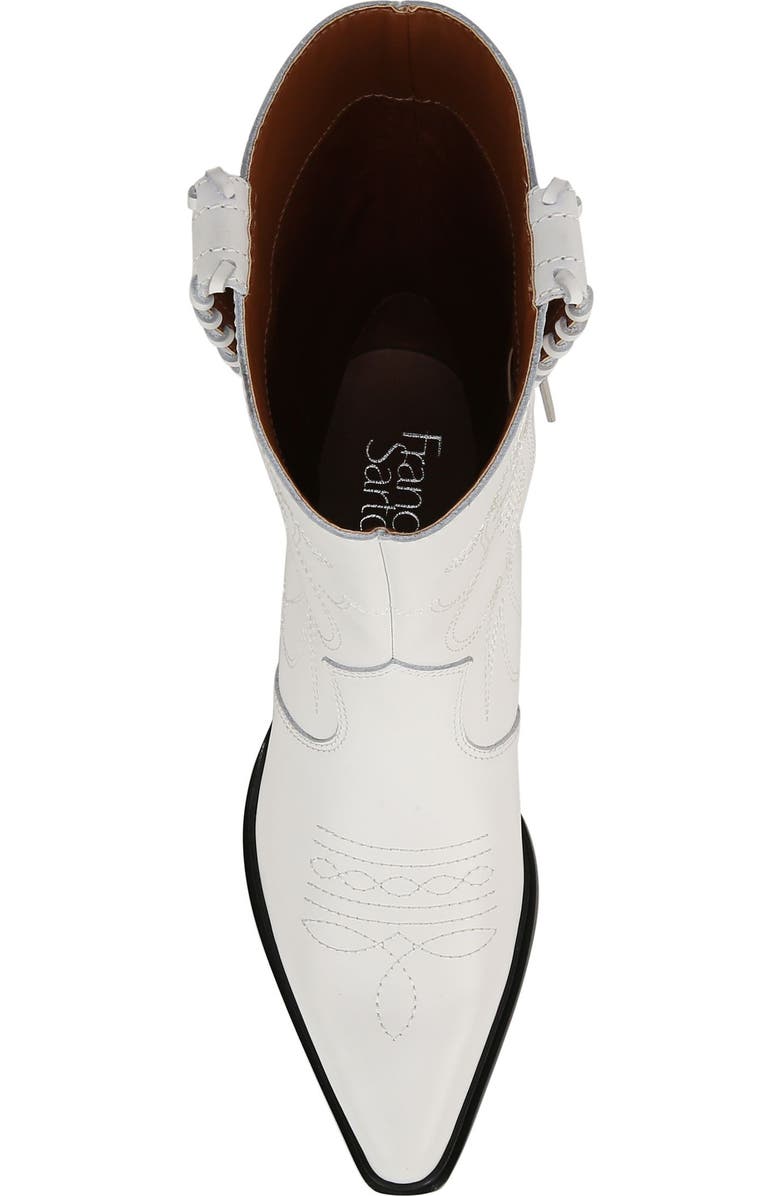 Franco Sarto Bianca Western Boot, Alternate, color, White/ Black