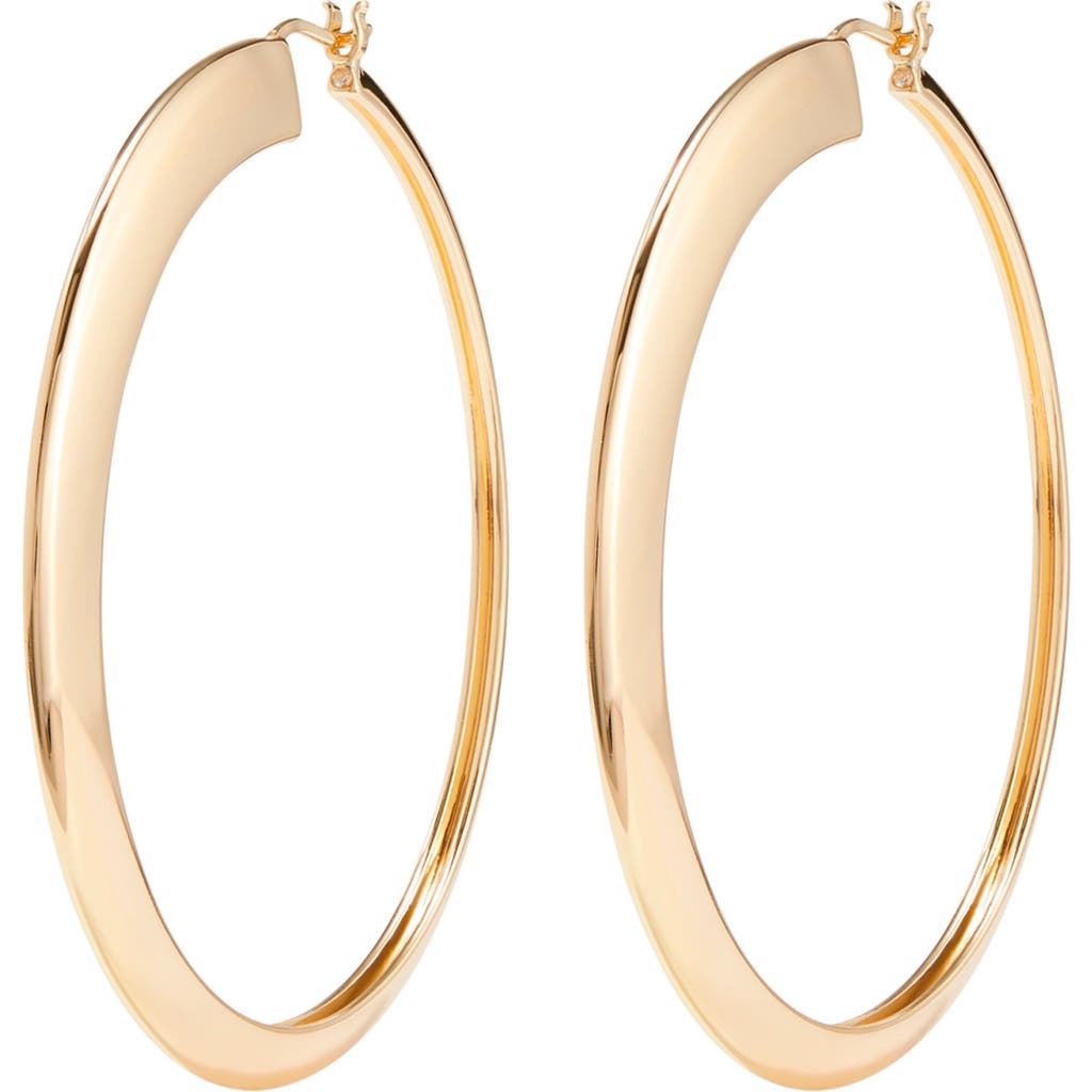 Tory Burch Oversize Essential Hoop Earrings In Tory Gold