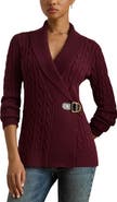 Lauren Ralph Lauren Cable Stitch Cotton Wrap Cardigan