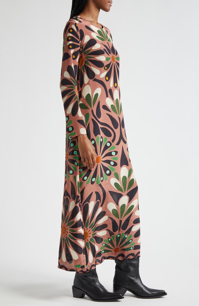 FARM Rio Anika Flowers Long Sleeve Maxi Dress, Alternate, color, 