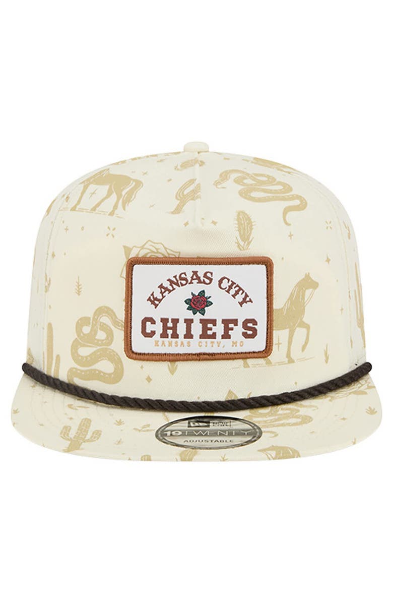 New Era Men's New Era Cream Kansas City Chiefs Desert Rose 19TWENTY Adjustable Hat, Alternate, color, Cream