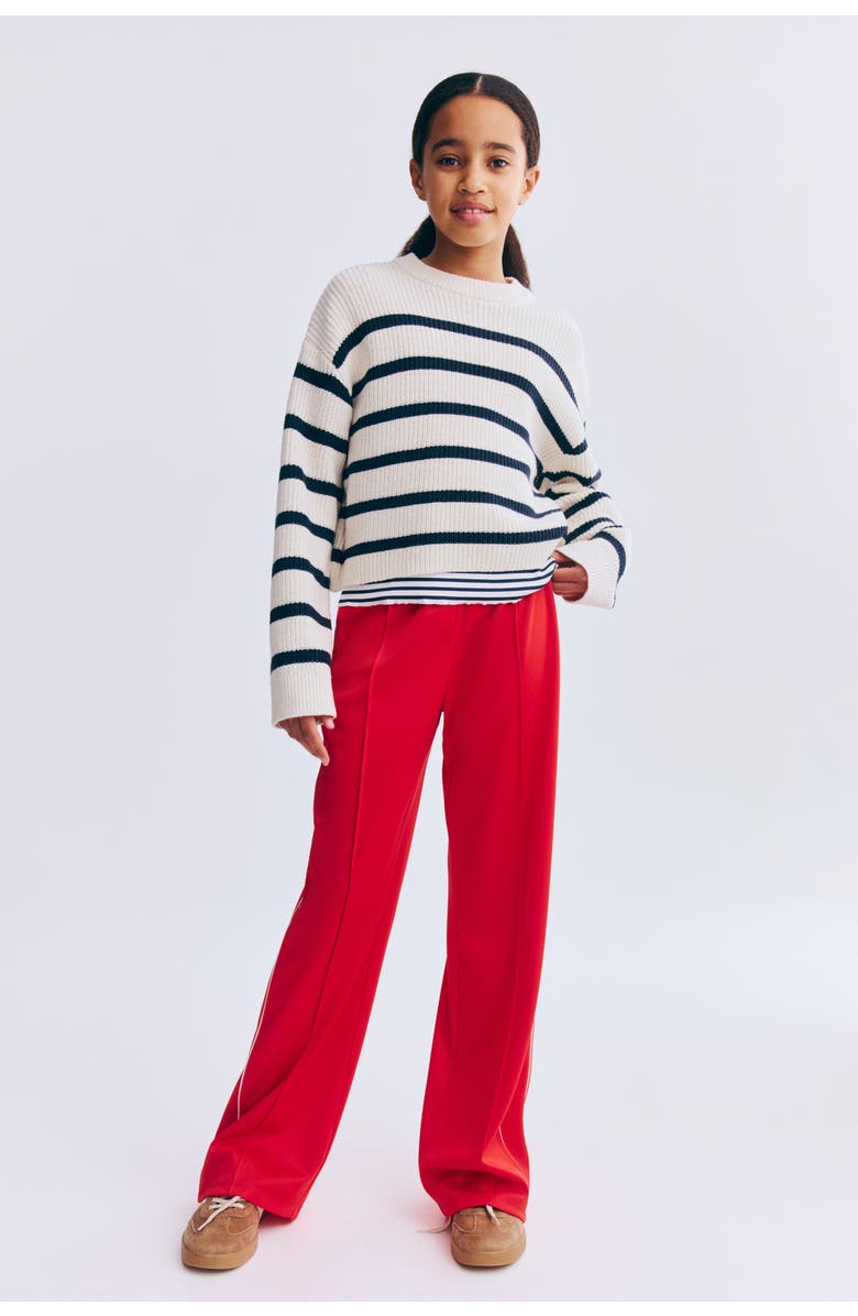 H&M Wide-leg track pants, Main, color, Red