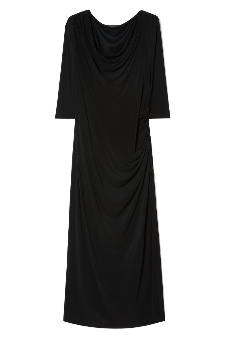 Cambra Long Sleeve Jersey Maxi, Alternate, color, BLACK