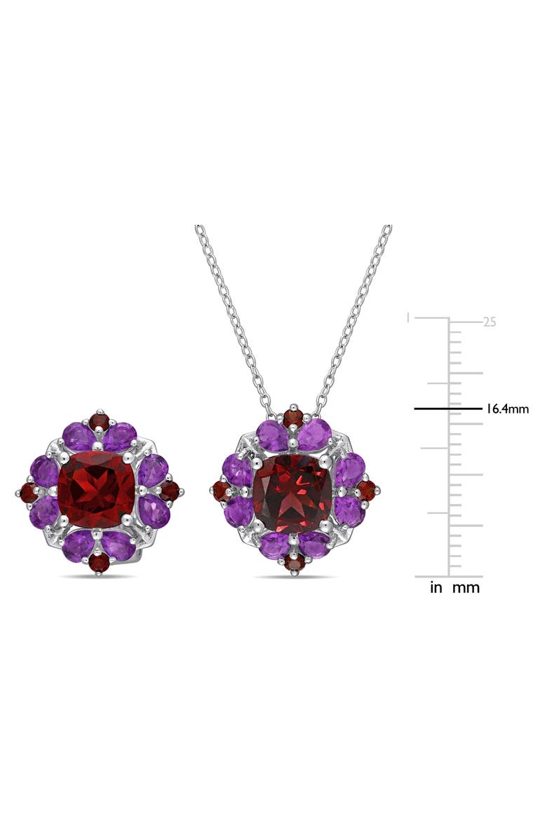 Amethyst & Garnet Necklace & Lever-Back Earrings Set, Alternate, color, MULTI-COLOR