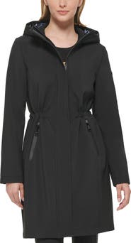 KARL LAGERFELD PARIS Water Resistant Hooded Raincoat