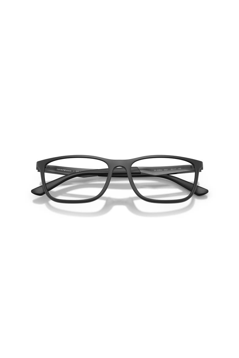 55mm Rectangle optical glasses, Alternate, color, Black